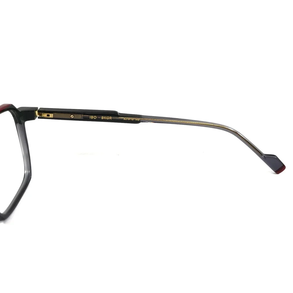 Etnia Barcelona Eyeglasses Frames IBO BKGR Clear Gray Green Red Square 52-16-145